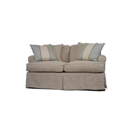 Sunset Trading Sunset Trading Horizon Slipcovered Loveseat in Linen SU-117610-466082